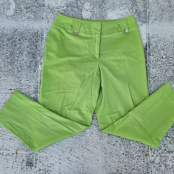 Focus2000 Petie Women Capri Pant Green Cotton Pant Size 2P - Picture 4 of 11